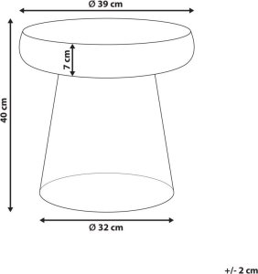Beliani Stolik pomocniczy szklany fioletowy CALDERA 6