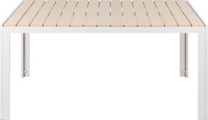 Beliani Stół ogrodowy 150 x 90 cm jasne drewno COMO 3