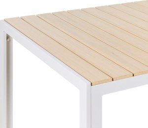 Beliani Stół ogrodowy 150 x 90 cm jasne drewno COMO 4