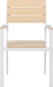 Beliani Zestaw ogrodowy stół i 6 krzeseł jasne drewno COMO 6