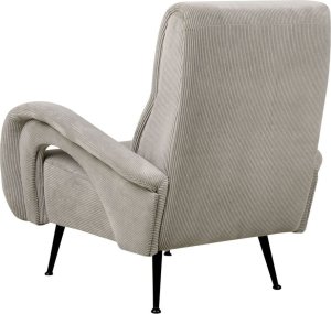 Beliani Fotel sztruksowy szary SVALOV 3