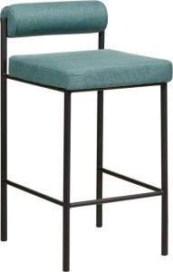 Beliani Zestaw 2 krzeseł barowych lazurowy AMAYA 2