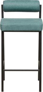 Beliani Zestaw 2 krzeseł barowych lazurowy AMAYA 3
