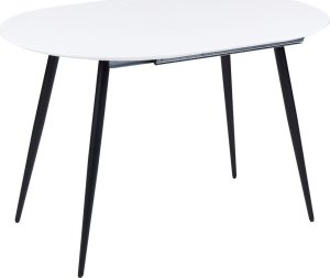 Beliani Stół do jadalni rozkładany 120/160 x 80 cm biały STAVERTON 4