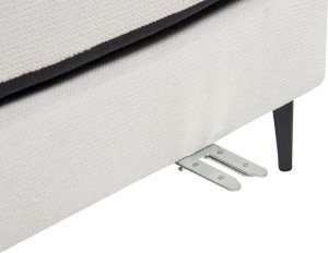 Beliani Narożnik lewostronny złamana biel MALOY 9