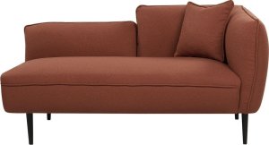 Beliani Szezlong boucle prawostronny ciemnoczerwony CHEVANNES 3