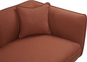 Beliani Szezlong boucle prawostronny ciemnoczerwony CHEVANNES 7