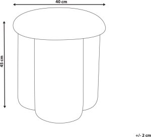 Beliani Puf pętelka 40 cm biały CARRINGTON 7