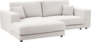 Beliani Narożnik 3-osobowy prawostronny biały LOFOTEN 3