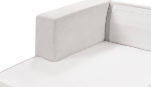 Beliani Narożnik 3-osobowy prawostronny biały LOFOTEN 7