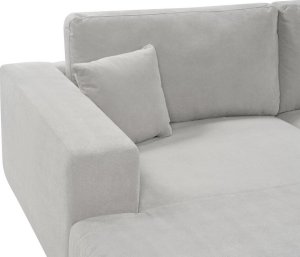 Beliani Narożnik 3-osobowy prawostronny jasnoszary LOFOTEN 6