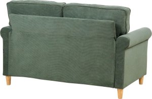 Beliani Sofa 2-osobowa sztruksowa ciemnozielona RONNEBY 4