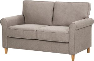 Beliani Sofa 2-osobowa jasnobrązowa RONNEBY 3