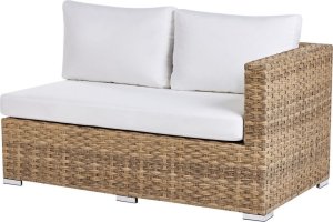 Beliani Zestaw ogrodowy modułowy z technorattanu 8-osobowy prawostronny jasnobrązowy XXL 6