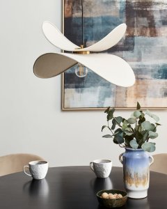 Lampa wisząca Beliani Lampa wisząca beżowa MASCOTA 3