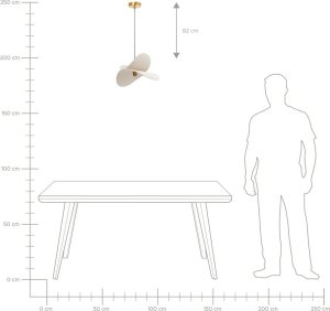 Lampa wisząca Beliani Lampa wisząca beżowa MASCOTA 7