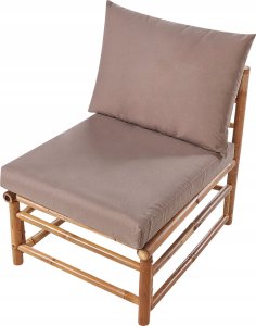 Beliani Zestaw ogrodowy narożny bambusowy 4-osobowy beżowoszary CERRETO 7