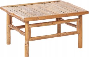 Beliani Zestaw ogrodowy bambusowy 4-osobowy beżowoszary CERRETO 11