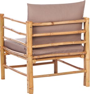 Beliani Zestaw ogrodowy bambusowy 4-osobowy beżowoszary CERRETO 8