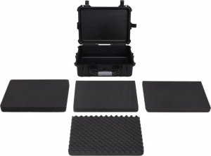 vidaXL Walizka lotnicza, czarna, 52x40x19 cm, PP 2