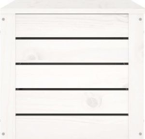 vidaXL Skrzynia do przechowywania, biała, 89x36,5x33 cm, lita sosna 7