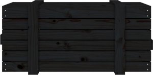vidaXL Skrzynia do przechowywania, czarna, 91x40,5x42 cm, sosnowa 7