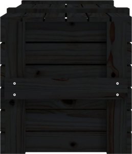 vidaXL Skrzynia do przechowywania, czarna, 91x40,5x42 cm, sosnowa 8