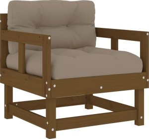 vidaXL Fotele ogrodowe z poduszkami, 2 szt., miodowe, drewno sosnowe 3