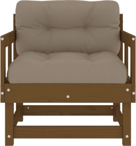 vidaXL Fotele ogrodowe z poduszkami, 2 szt., miodowe, drewno sosnowe 4