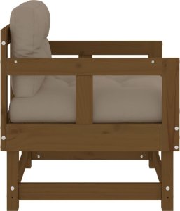 vidaXL Fotele ogrodowe z poduszkami, 2 szt., miodowe, drewno sosnowe 5