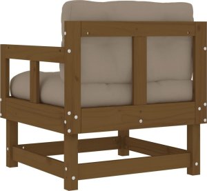 vidaXL Fotele ogrodowe z poduszkami, 2 szt., miodowe, drewno sosnowe 6