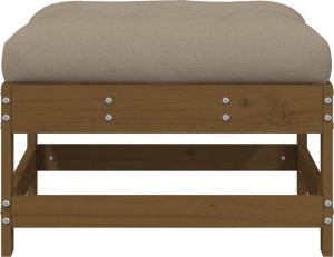 vidaXL Podnóżek ogrodowy z poduszką, miodowy brąz, lite drewno sosnowe 3