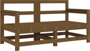 vidaXL Fotele ogrodowe z poduszkami, 2 szt., miodowe, drewno sosnowe 3