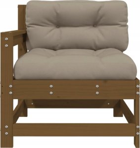 vidaXL Fotele ogrodowe z poduszkami, 2 szt., miodowe, drewno sosnowe 5