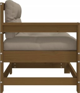 vidaXL Fotele ogrodowe z poduszkami, 2 szt., miodowe, drewno sosnowe 6