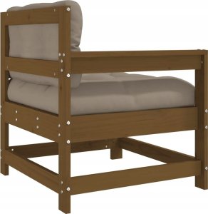 vidaXL Fotele ogrodowe z poduszkami, 2 szt., miodowe, drewno sosnowe 7