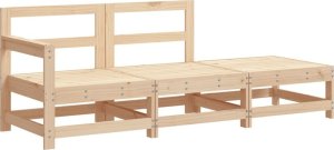 vidaXL 3-cz. zestaw wypoczynkowy do ogrodu, poduszki, lite drewno 4