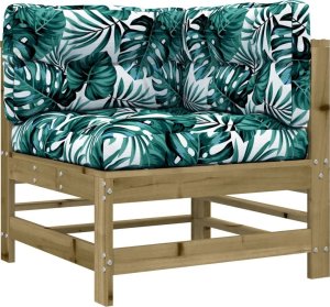 vidaXL Siedziska narożne z poduszkami, 2 szt., impregnowana sosna 4