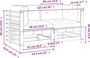 vidaXL Siedziska narożne z poduszkami, 2 szt., impregnowana sosna 10