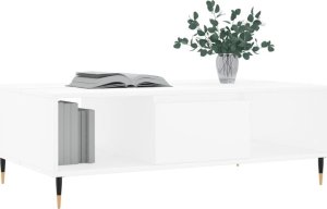 vidaXL Stolik kawowy, biały, 104x60x35 cm 3