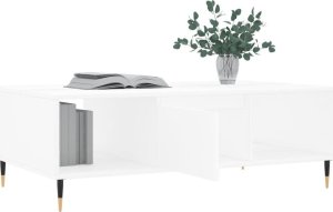 vidaXL Stolik kawowy, biały, 104x60x35 cm 4