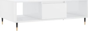 vidaXL Stolik kawowy, biały o wysokim połysku, 104x60x35 cm 2