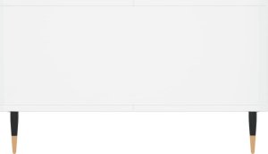 vidaXL Stolik kawowy, biały o wysokim połysku, 104x60x35 cm 7