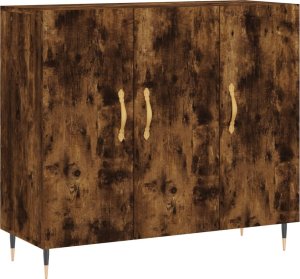 vidaXL Szafka, przydymiony dąb, 90x34x80 cm 2