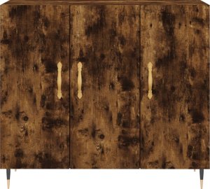 vidaXL Szafka, przydymiony dąb, 90x34x80 cm 6