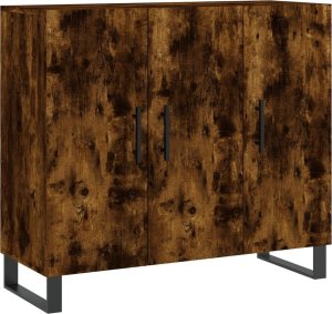 vidaXL Szafka, przydymiony dąb, 90x34x80 cm 2