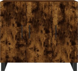 vidaXL Szafka, przydymiony dąb, 90x34x80 cm 6