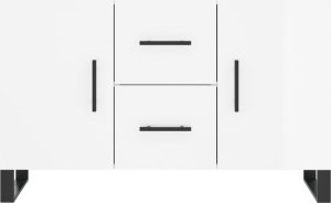 vidaXL Komoda, biała z połyskiem, 100x36x60 cm materiał drewnopochodny 6