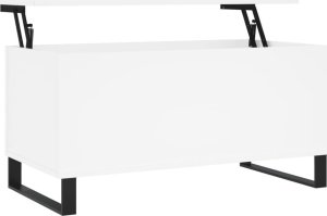 vidaXL Stolik kawowy, biały 90x44,5x45 cm 2