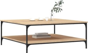 vidaXL Stolik kawowy, kolor dąb sonoma, 100x100x40 cm 3